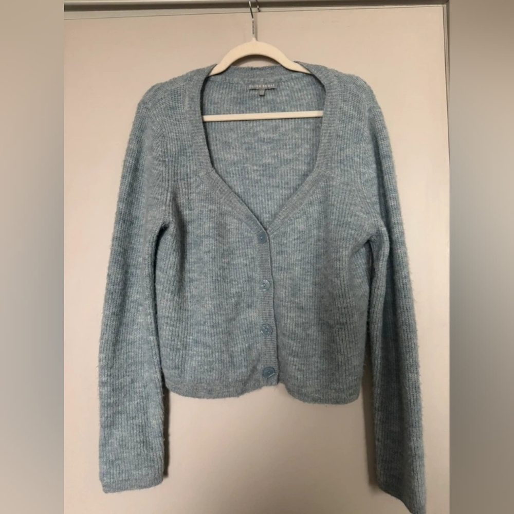 Women's Blue Cardigan Sweater